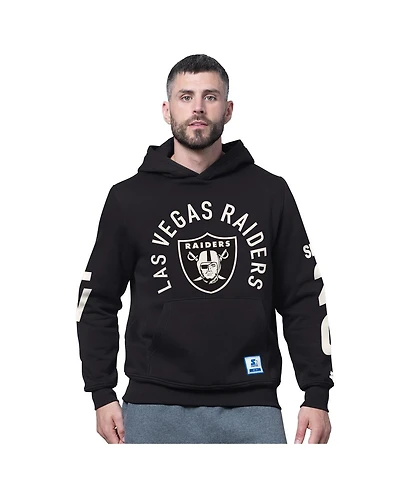 Starter Men's Black Las Vegas Raiders Handoff Fleece Hoodie Sweatshirt