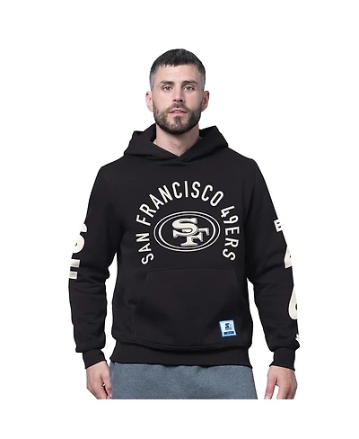 Starter Men's Black San Francisco 49ers Handoff Fleece Hoodie Sweatshirt