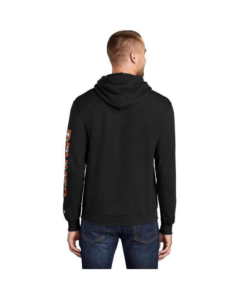 Starter Men's Black Denver Broncos Wordmark Logo Pullover Hoodie