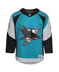 Outerstuff Big Boys and Girls Macklin Celebrini Teal San Jose Sharks Alternate Replica Player Jersey