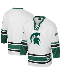 Colosseum Men's Cream Michigan State Spartans Puck Proud Fashion Hockey Jersey