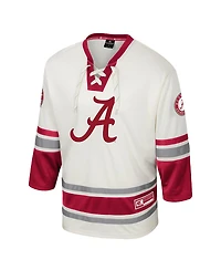 Colosseum Men's Cream Alabama Crimson Tide Puck Proud Fashion Hockey Jersey