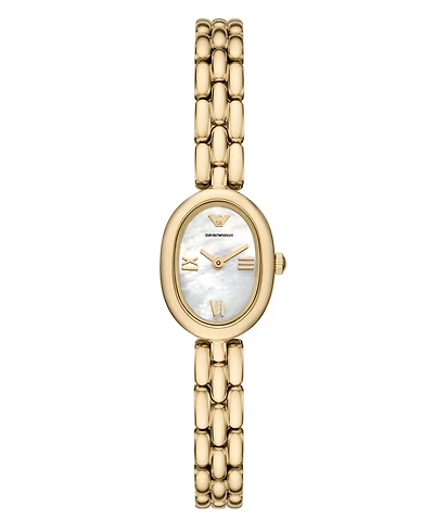 Emporio Armani Women's Two-Hand Gold-Tone Stainless Steel Watch, 24mm