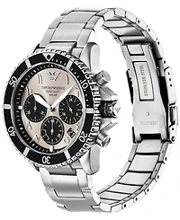 Emporio Armani Men's World Explorer Solar-Powered Chronograph Stainless Steel Watch, 43.5mm