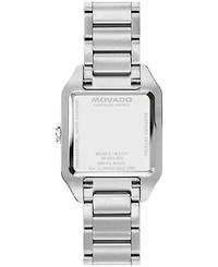 Movado Women's 1917 Lab Grown Diamond Swiss Quartz Stainless Steel Watch, 25x34.1mm