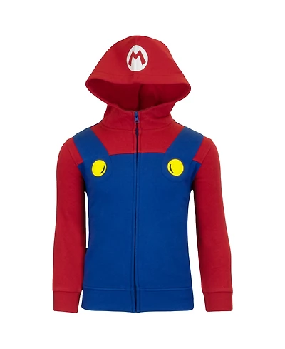 Mario Boys Nintendo Super Bros. Costume Zip Up Hoodie
