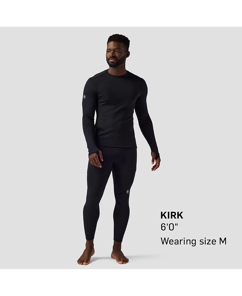 Backcountry Men's Cedars Rws Merino Mid-Wt Baselayer Crew Top Midweight Long Underwear Tops