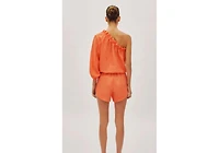 Labeca London Women's Capri Citrus Linen One Sleeve Top