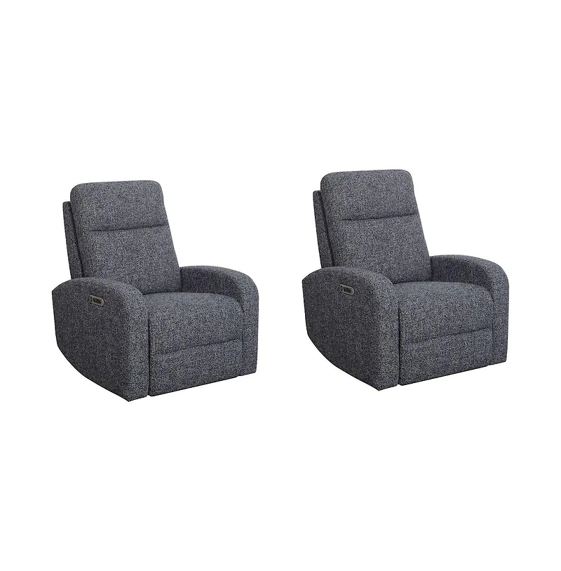 Parker Living Natural Beauty Denim Power Swivel Glider Recliner Two Pack