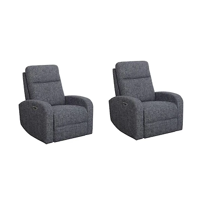 Parker Living Natural Beauty Denim Power Swivel Glider Recliner Two Pack