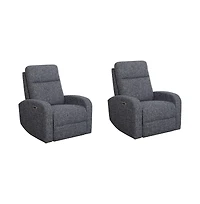 Parker Living Natural Beauty Denim Power Swivel Glider Recliner Two Pack