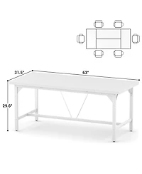 63 x 31.5 inches Computer Desk, Sturdy Large Office Premium 2 Person Long Desks
