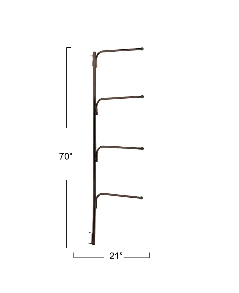 Household Essentials Hinge-It Clutterbuster Family Towel Bar, Bronze
