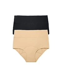 Comfort Choice Women's Cotton Spandex Incontinence Brief 2-Pack
