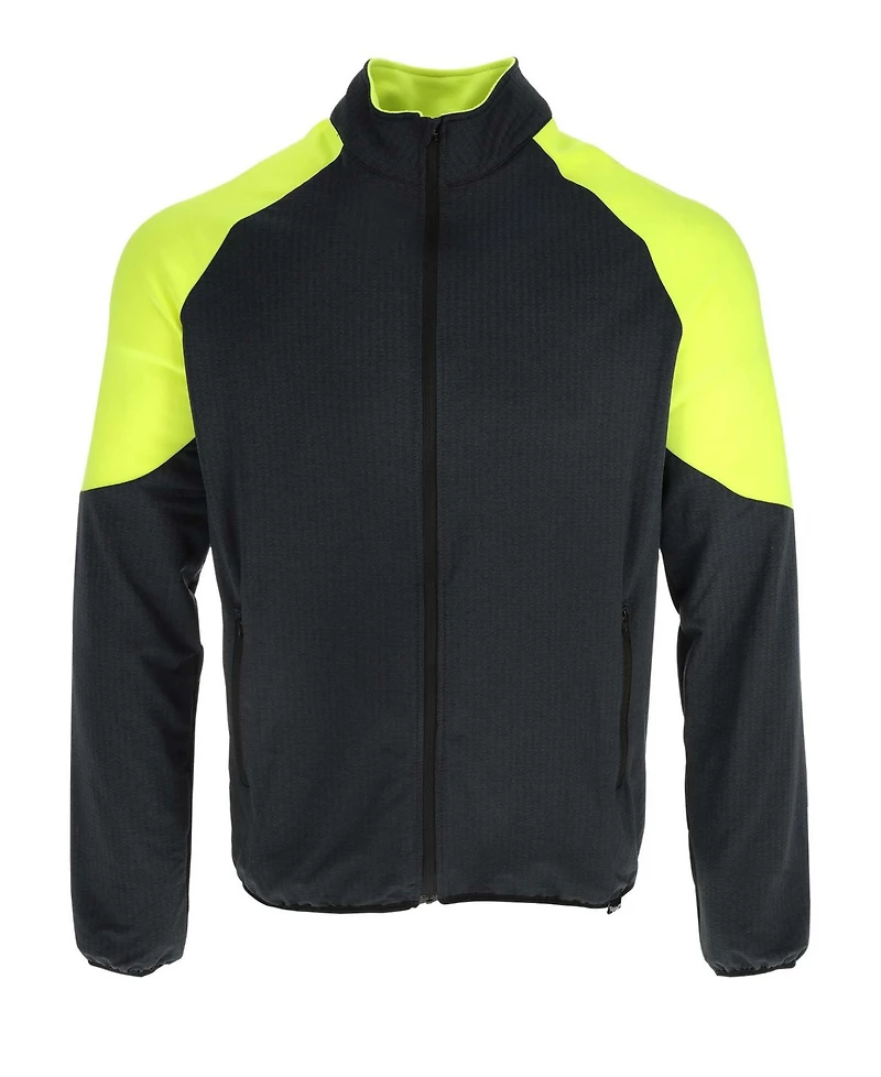 RefrigiWear Men's Endurance Active Full-Zip Mid-Layer – Lightweight, Breathable Waffle Fleece