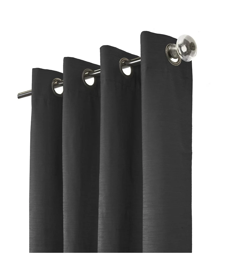 Thermaplus Shadow Blackout Uv Protection Grommet Curtain Panel for Windows 52" x 63" Black