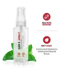 SafeJawz Extro Dual Layer Sports Mouth Guard and Disinfectant Spray Bundle for Basketball, Football, Mma, Hockey, Wrestling - Junior Goldie