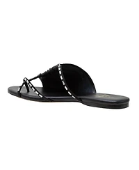 Linea Paolo LANE2 Women's Crystal Adorned Asymmetric Leather Sandal