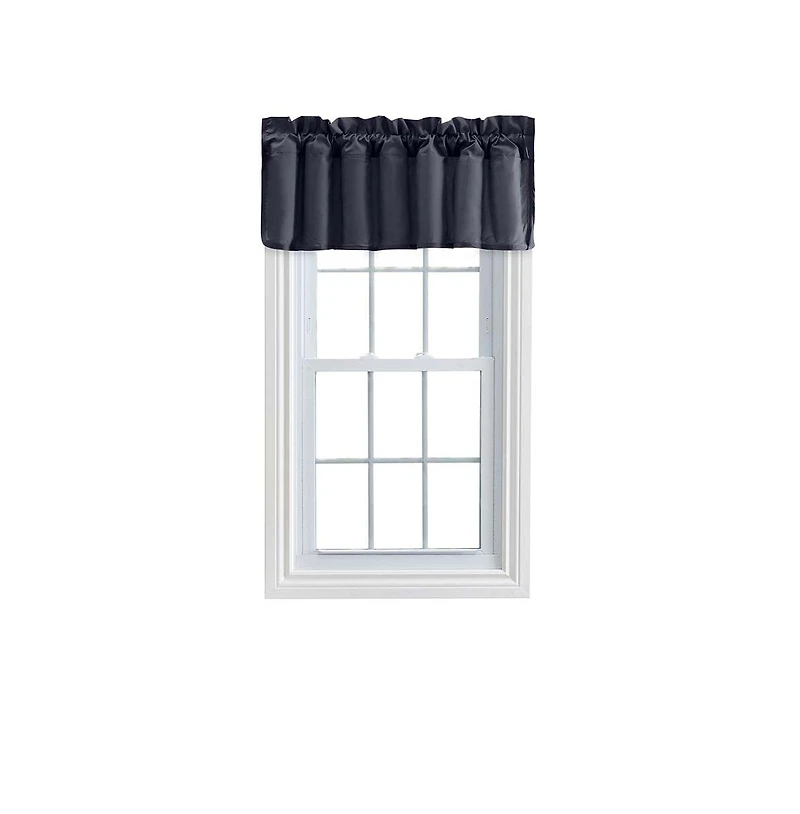Ellis Stacey 3" Rod Pocket High Quality Fabric Solid Color Window Lined Filler Valance 42"x13" Navy