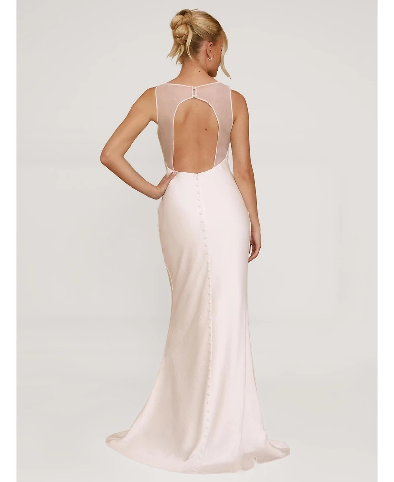 Six Stories Women's Clarise Organza Open Back Maxi Dress