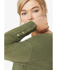 ellos Women's Boatneck Sweater Tunic