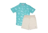 Tommy Bahama Boys 2 Piece Button Down Shirt and Shorts Summer Set