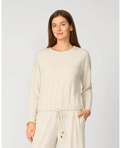 Cable & Gauge Women's Crewneck Ultra Soft Terry Sweatshirt
