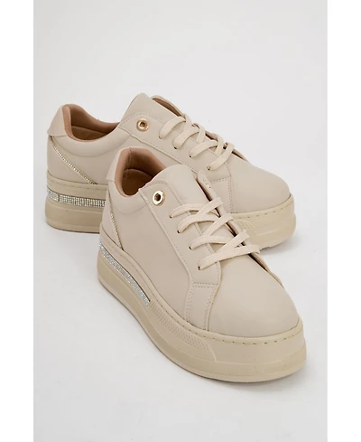 Prologue Shoes Poem Embellished Platform Sneakers (Women)