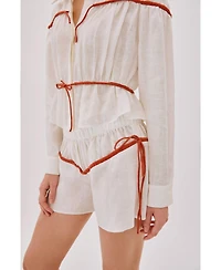 Labeca London Women's Colette Linen Tie Shirt