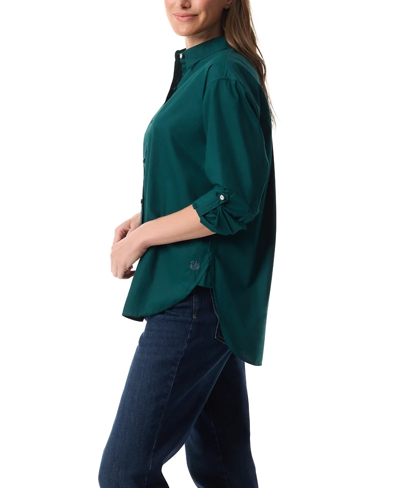 Gloria Vanderbilt Women's Eco Flex Comfort Button-Up Shirt