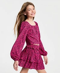 With Jules Girls 7 16 Tiered Skater Skirt Milkmaid Top