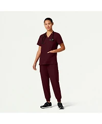 Jaanuu Women's Helia 3-Pocket Classic Notched V-Neck Scrub Top