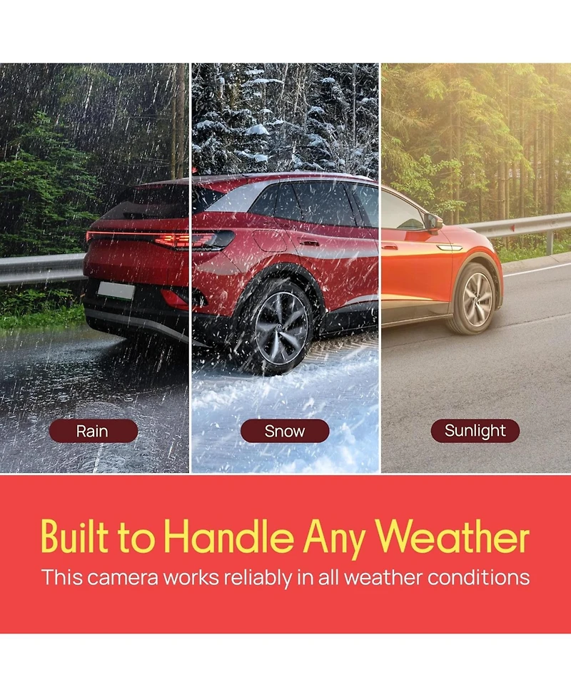 Pyle Rearview Back-Up Camera - Parking Reverse Cam with Distance Scale Line Display, Night Vision, Waterproof, PLCM11