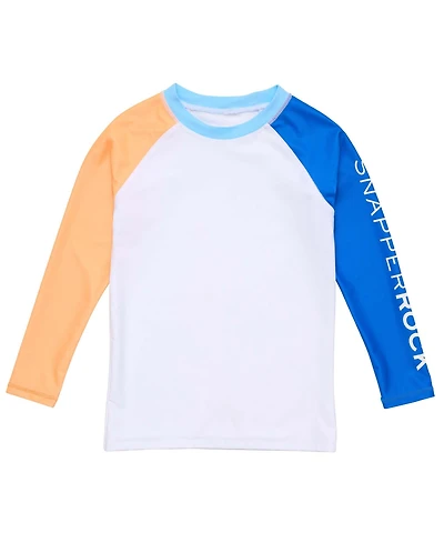 Snapper Rock Big Boys Blue Papaya Ls Rash Top