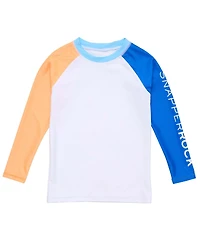 Snapper Rock Big Boys Blue Papaya Ls Rash Top