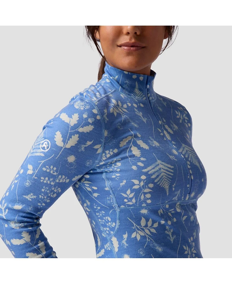 Backcountry Women's Cedars Rws Merino Mid-Wt Baselayer 1/4-Zip Top Midweight Long Underwear Tops