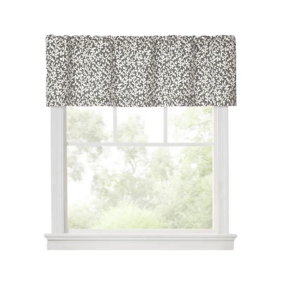 Ellis Curtain Sea Tumble 3" Rod Pocket 100% Cotton Machine Wash and Dry Tailored Valance 50" x 16" Grey