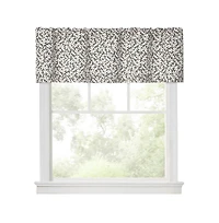 Ellis Curtain Sea Tumble 3" Rod Pocket 100% Cotton Machine Wash and Dry Tailored Valance 50" x 16" Grey