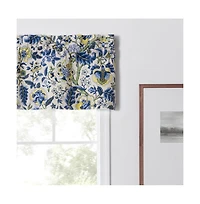 Ellis Curtain Regency Straight 3" Rod Pocket Valances for Windows 50" x 15" Blue