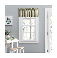 Ellis Lisa Solid Color Poly Cotton Duck Fabric 1.5" Rod Pocket for Simple Window Tailored Valance 58"x15" Mist