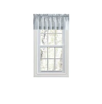 Ellis Curtain Plaza Classic Ticking Stripe Printed on Natural Ground 1.5" Rod Pocket Tailored Valance 58" x 15