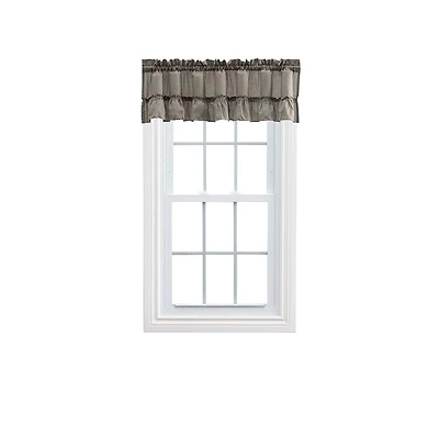 Ellis Stacey 1.5" Rod Pocket High Quality Fabric Solid Color Window Ruffled Filler Valance 54"x13