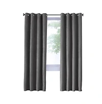 Thermaplus Navar Blackout Window Treatment Grommet Curtain Panel for Bedroom Livingroom 54" x Dark Grey