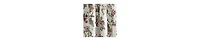 Ellis Curtain Madison Floral Design Printed Natural Ground 1.5" Rod Pocket Tailored Tier 56" x 24" Brick