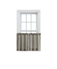 Ellis Stacey 1.5 X22 Rod Pocket High Quality Fabric Solid Color Window Tailored Tier Pair 56 X22x36 X22