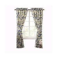 Ellis Curtain Regency 3" Rod Pocket Curtain Panel Pair with Tiebacks 96" x