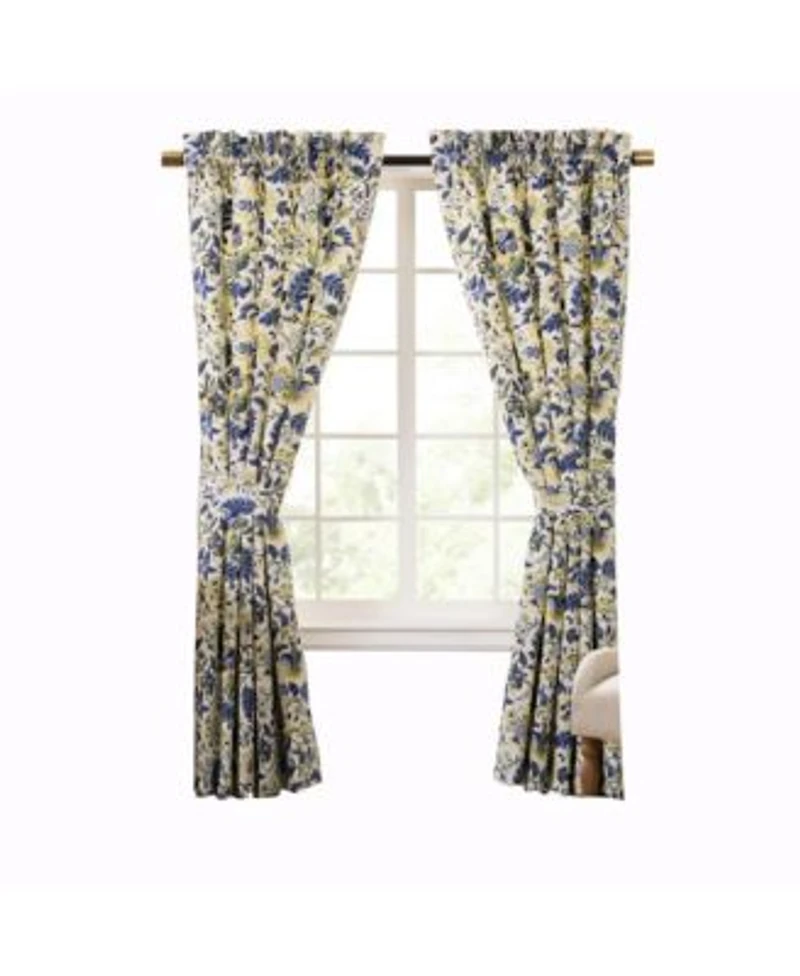 Ellis Curtain Regency 3 X22 Rod Pocket Curtain Panel Pair With Tiebacks 96 X22 X