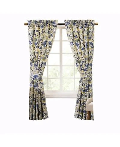 Ellis Curtain Regency 3 X22 Rod Pocket Curtain Panel Pair With Tiebacks 96 X22 X