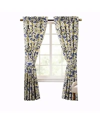 Ellis Curtain Regency 3 X22 Rod Pocket Curtain Panel Pair With Tiebacks 96 X22 X