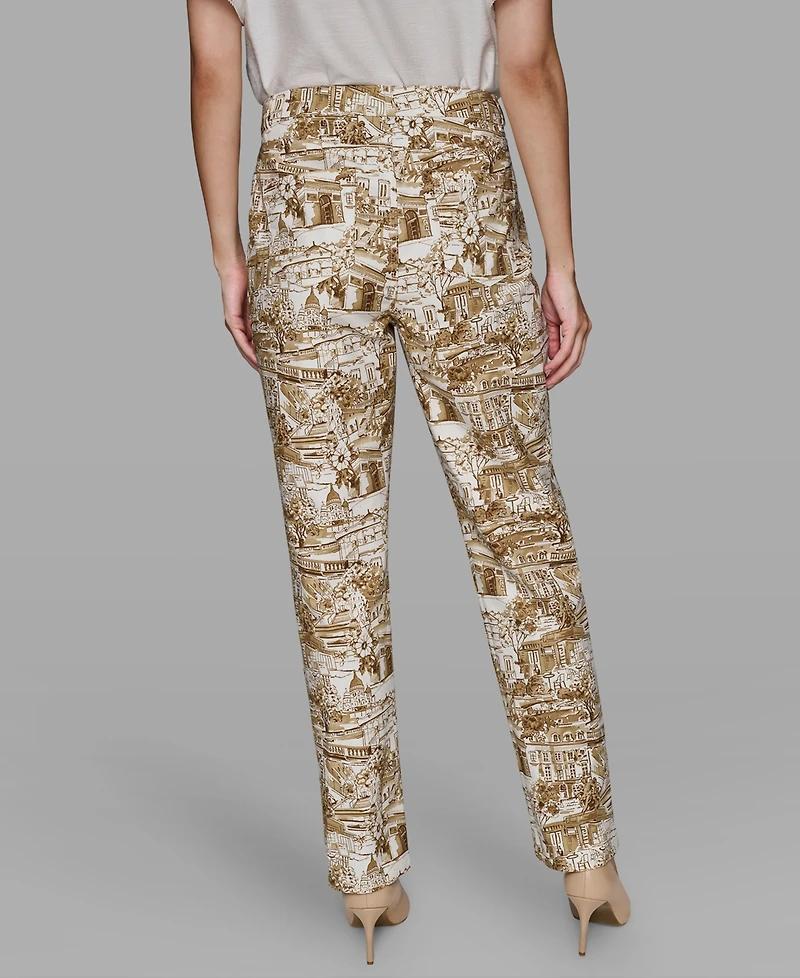 Karl Lagerfeld Paris Women's Printed Ankle Pants